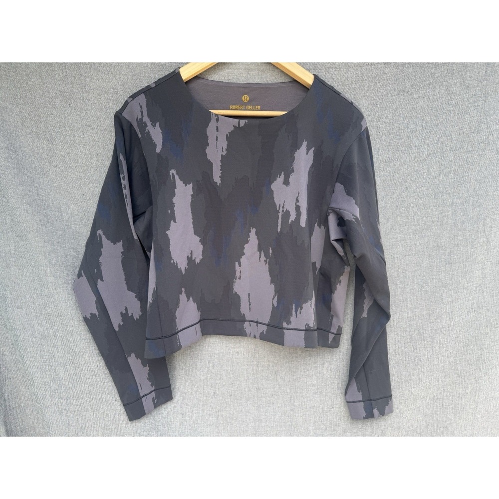 Lululemon x Robert Geller Womens Take The Moment Camo Crop Sweatshirt Sz M/L